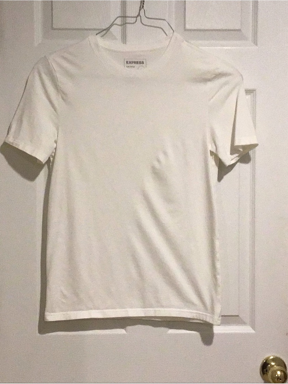 Express Men’s Short Sleeve Crew Neck T-Shirt - Off-White Size Medium